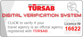 TÜRSAB সদস্য, লাইসেন্স ১৬৬২২ — যাচাই করুন